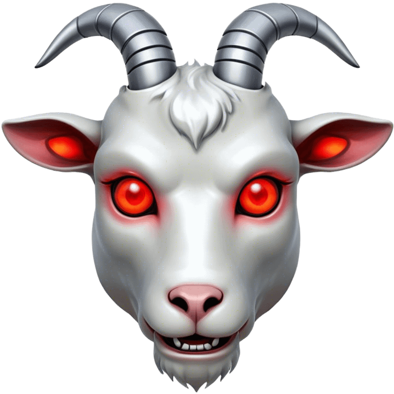 A Goat head in the terminator style emoji