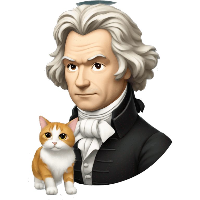 beethoven with cat emoji