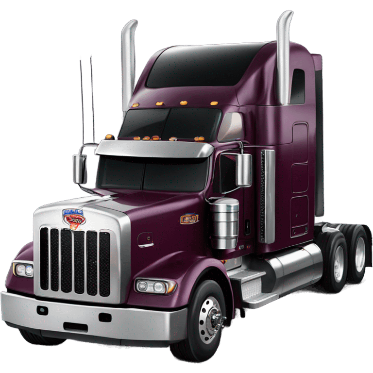 Peterbilt 389 black cherry with flat top emoji