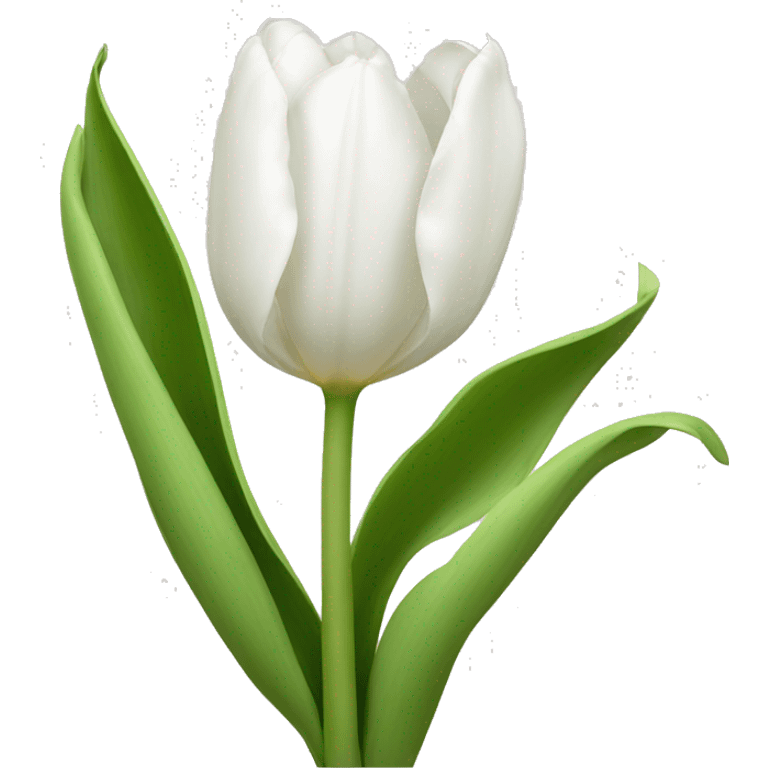 White Tulips with stem emoji