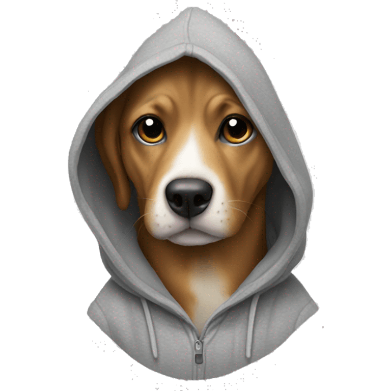 Dog with hoodie emoji