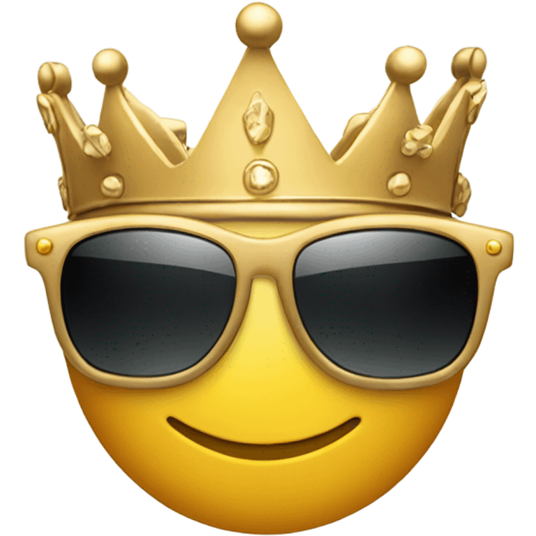 Sunglasses with crown emoji