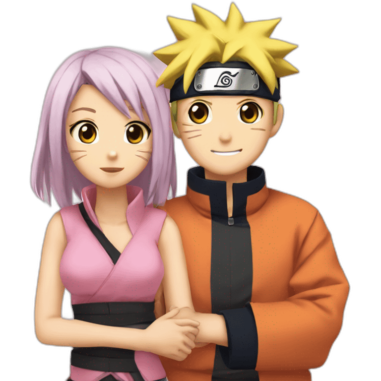 naruto and sakura if they have a baby emoji