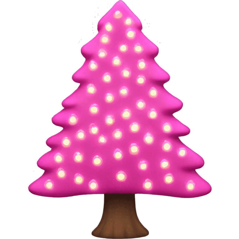 New year tree with pink lights emoji