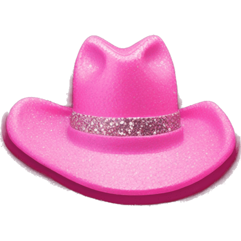 A Cowgirl hat on lip gloss that is pink and sparkley emoji