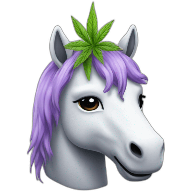 Licorne weed emoji