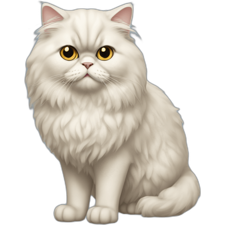 persian cat full-height emoji