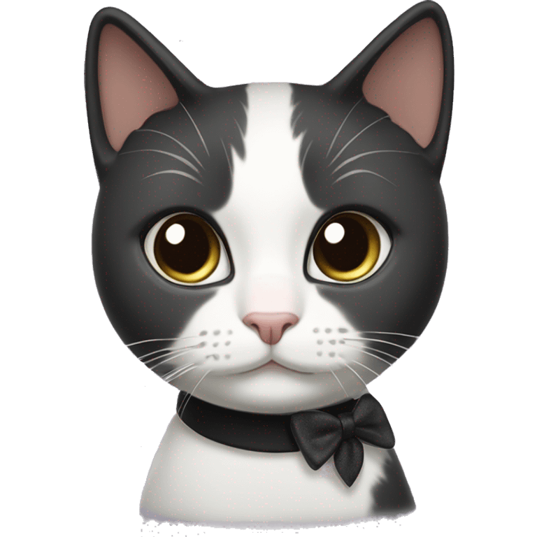 A tuxedo cat  named hee hoo￼ emoji