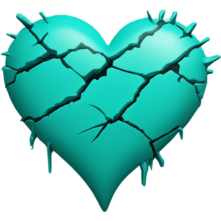 Broken teal heart emoji