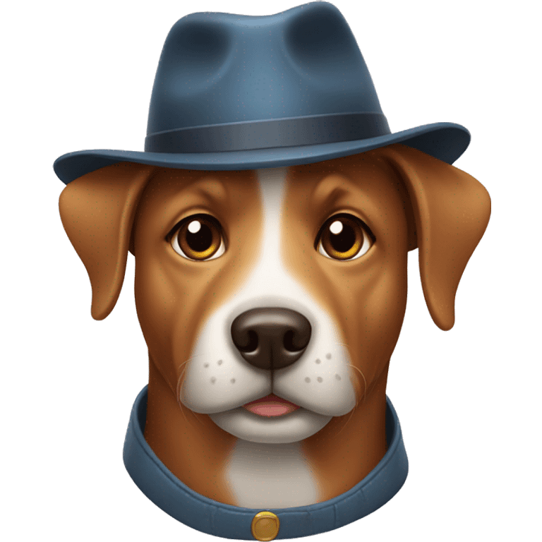 dog with hat emoji