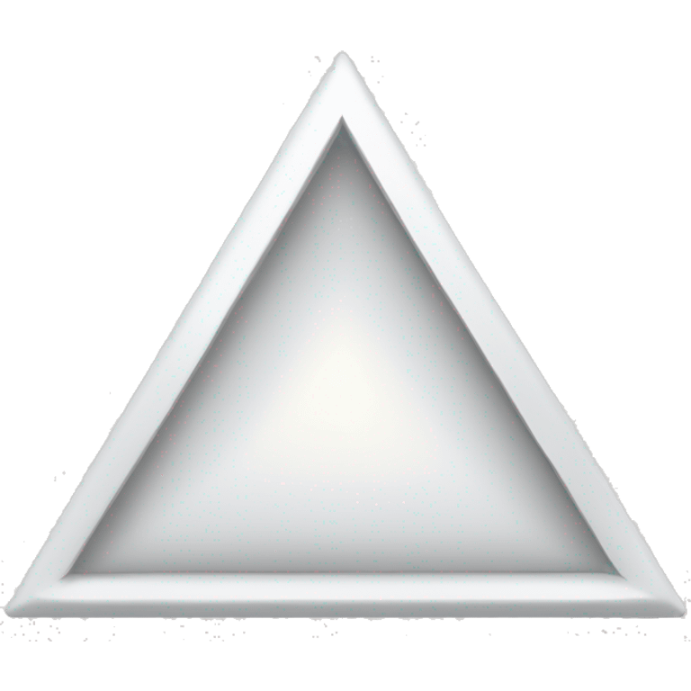 A white triangle with a vertical white rectangle below it emoji