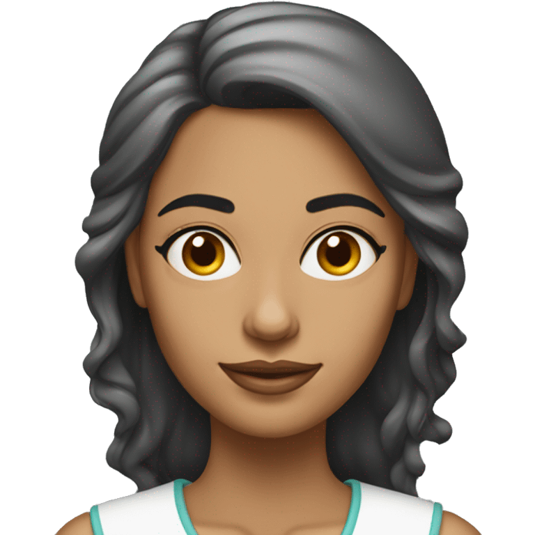 mulher morena de óculos emoji