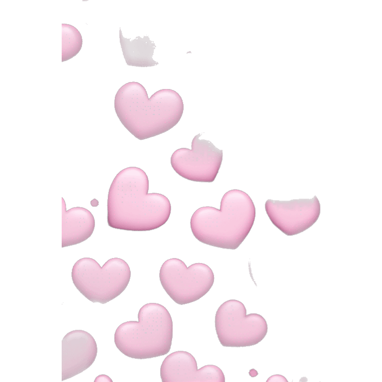 Baby Pink crescent moon and heart   emoji