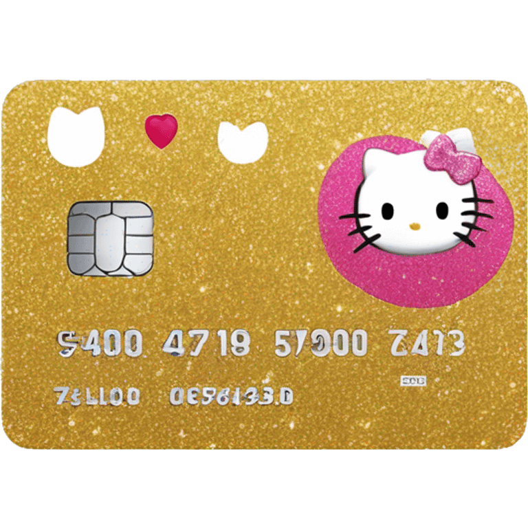 Glittery hello kitty credit card emoji