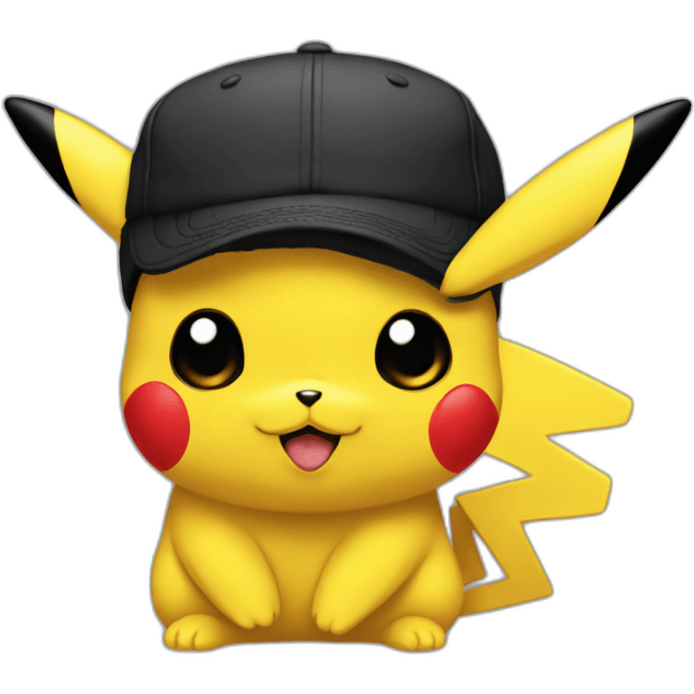 Pikachu wearing a durag and black air forces emoji