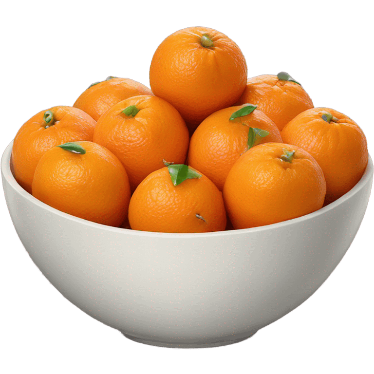 tangerines with pealed tangerines on a bowl  emoji