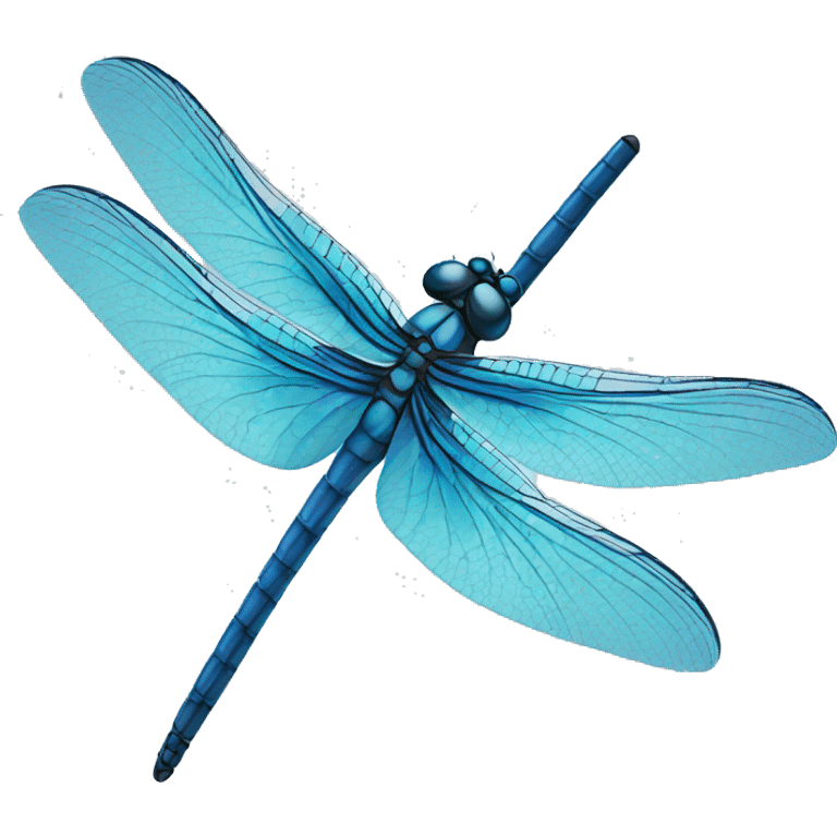 Blue dragonfly emoji