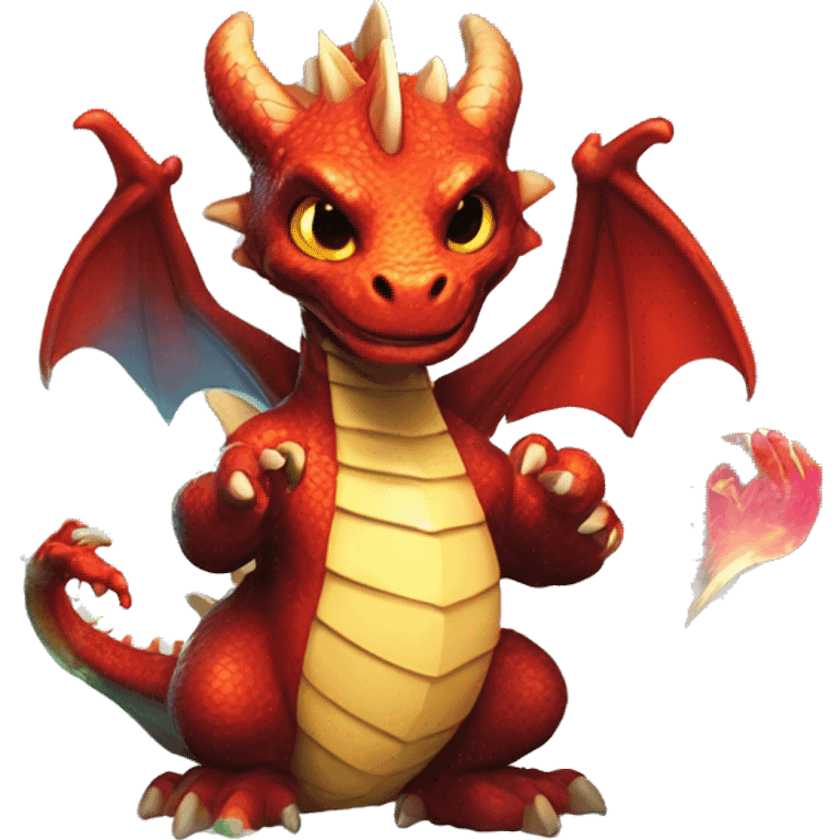 A dragon holding a hand of magic the gathering cards emoji