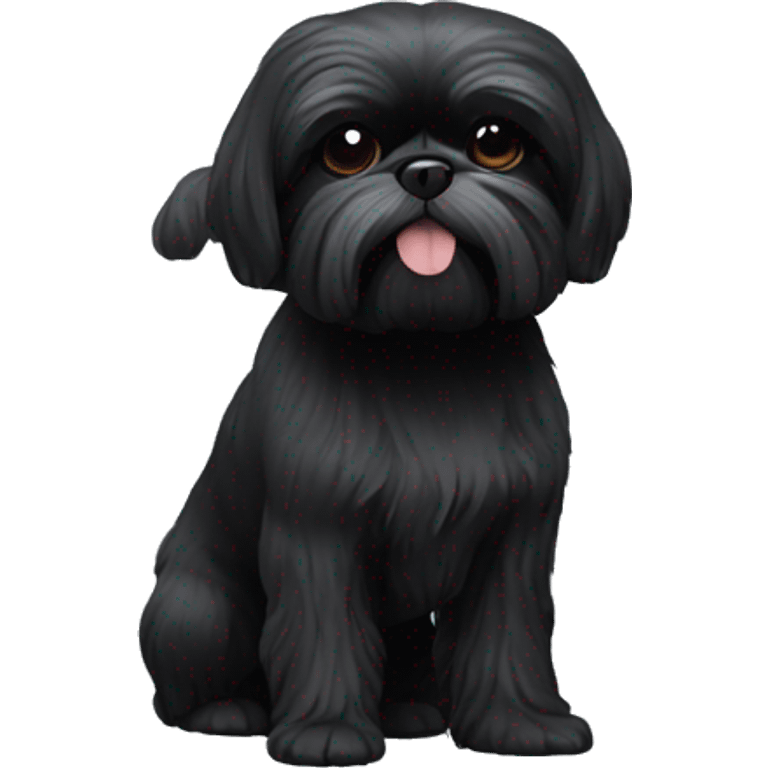 Solid black Shih Tzu  emoji