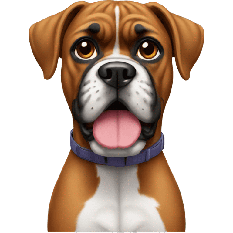  boxer dog full body emoji