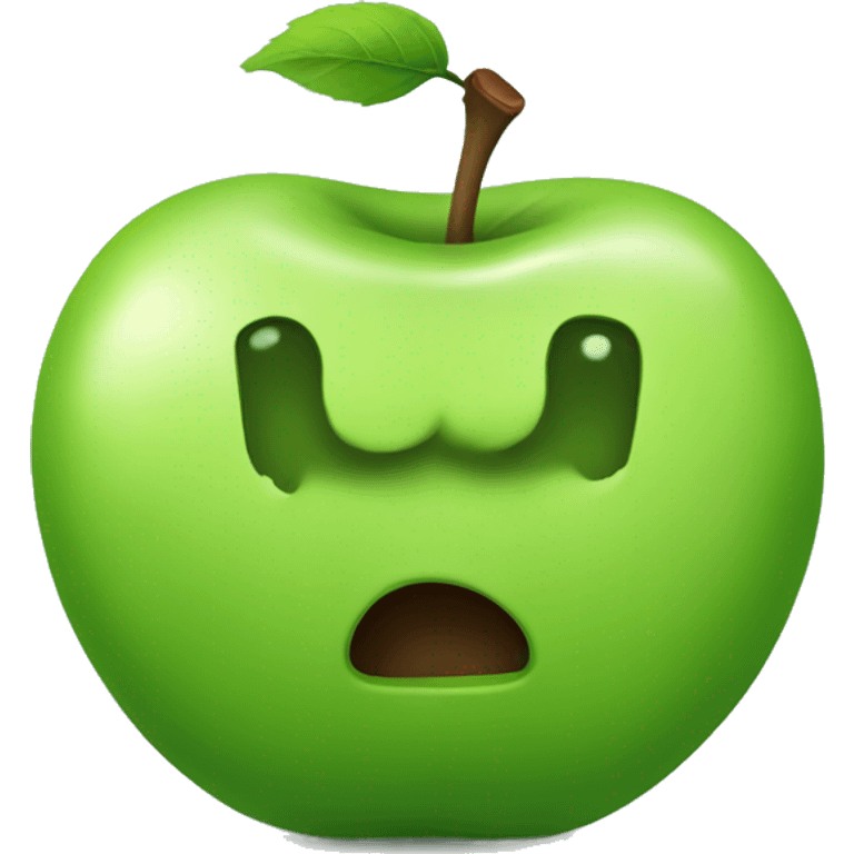 Green brat apple  emoji