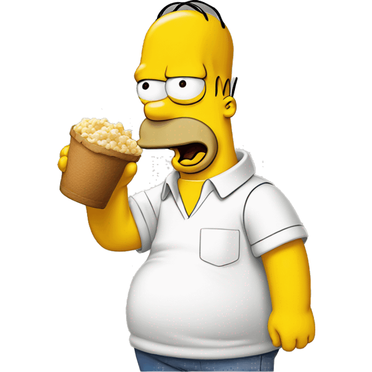 Homer Simpson qui mange  emoji