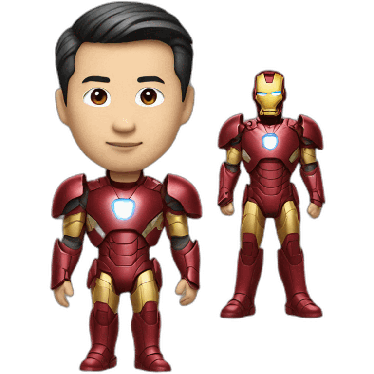 xi jinping Wearing iron man armor，full body emoji