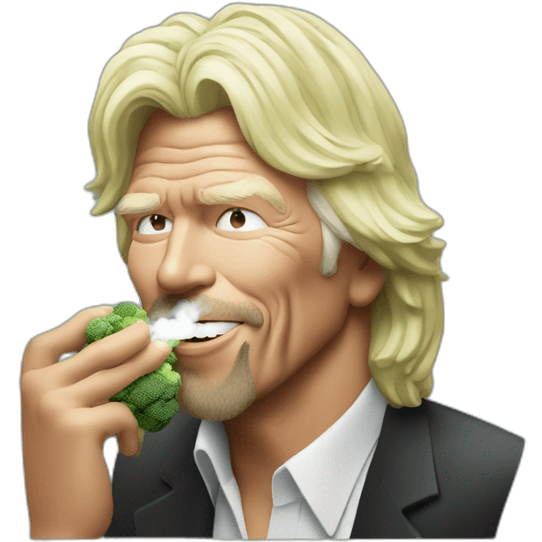 Richard Branson smoking broccoli emoji