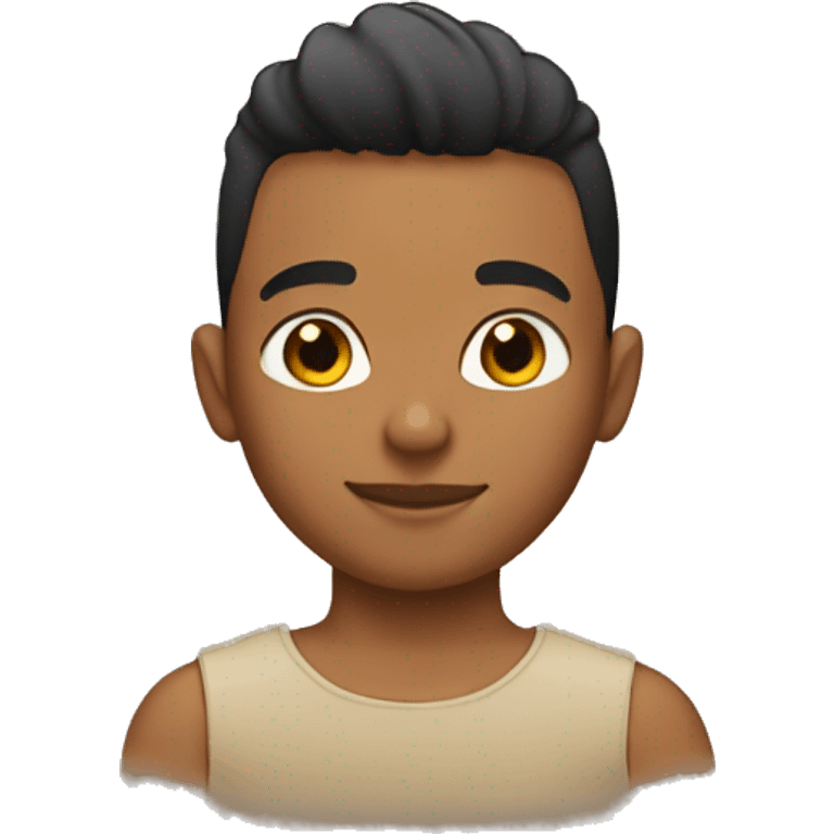 boy with tan skin and low taper fade emoji