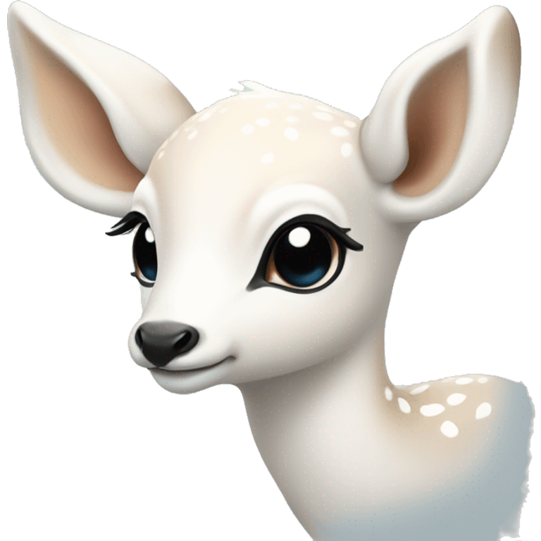 white baby deer emoji