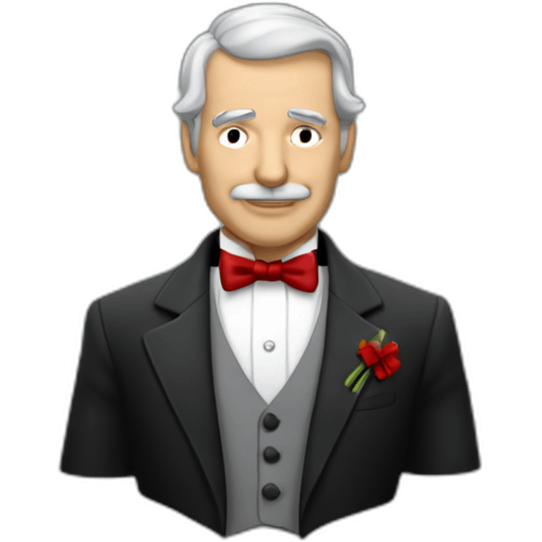 a-gray-haired-skullet-butler-wearning-dinner-jacket-with-red-bow-tie-without-glasses-and-closed-eyes emoji