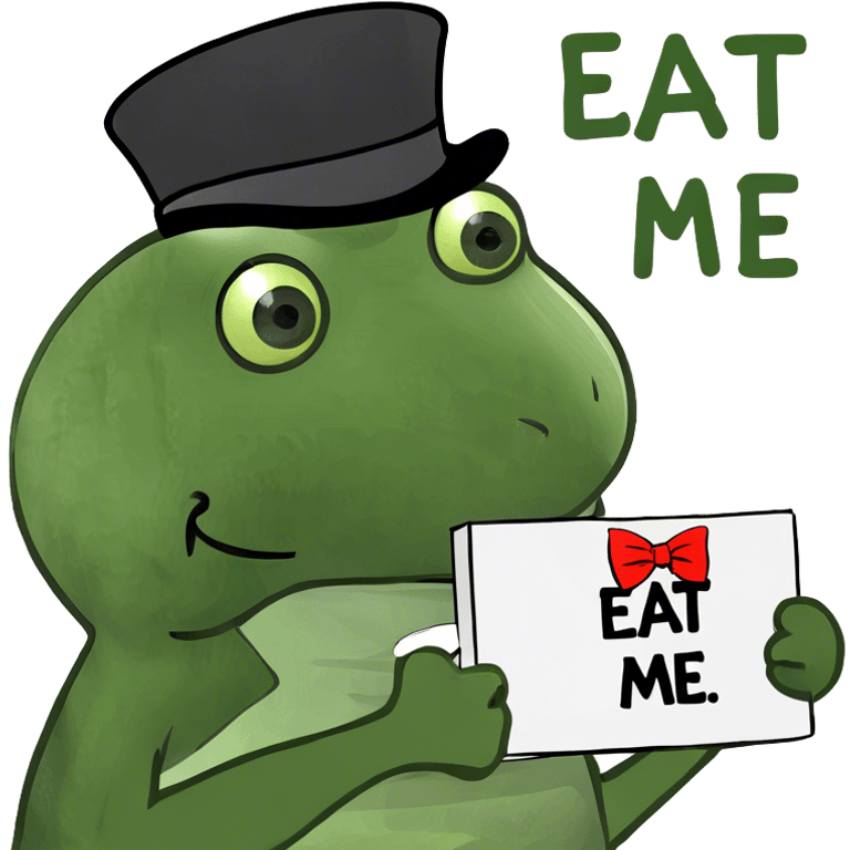 Text saying eat me emoji