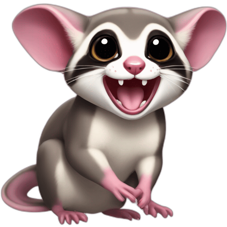 Laughing sugar glider emoji