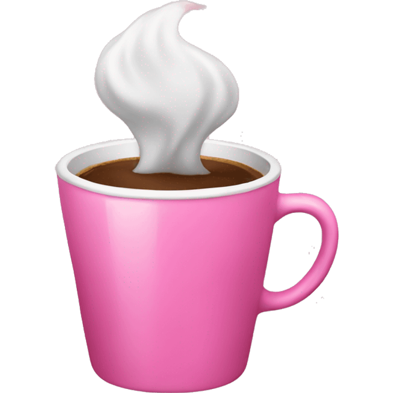 Pink coffee emoji