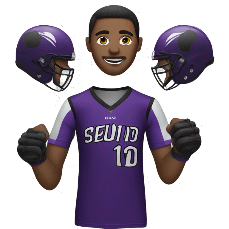 black and purple jersey emoji