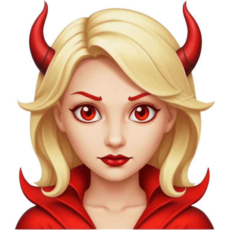 Blonde Lady devil  emoji