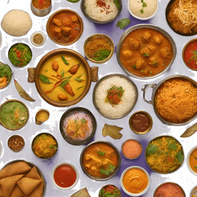 Aesthetic Indian food emoji