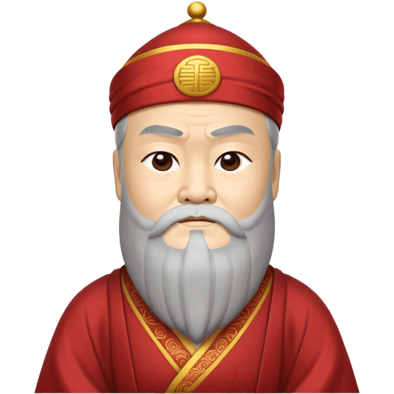 Cinematic Realistic Confucius Portrait Emoji, depicted as a wise ancient philosopher in traditional robes with a serene, contemplative expression, rendered with soft timeless textures and harmonious natural lighting that captures his enduring wisdom. emoji