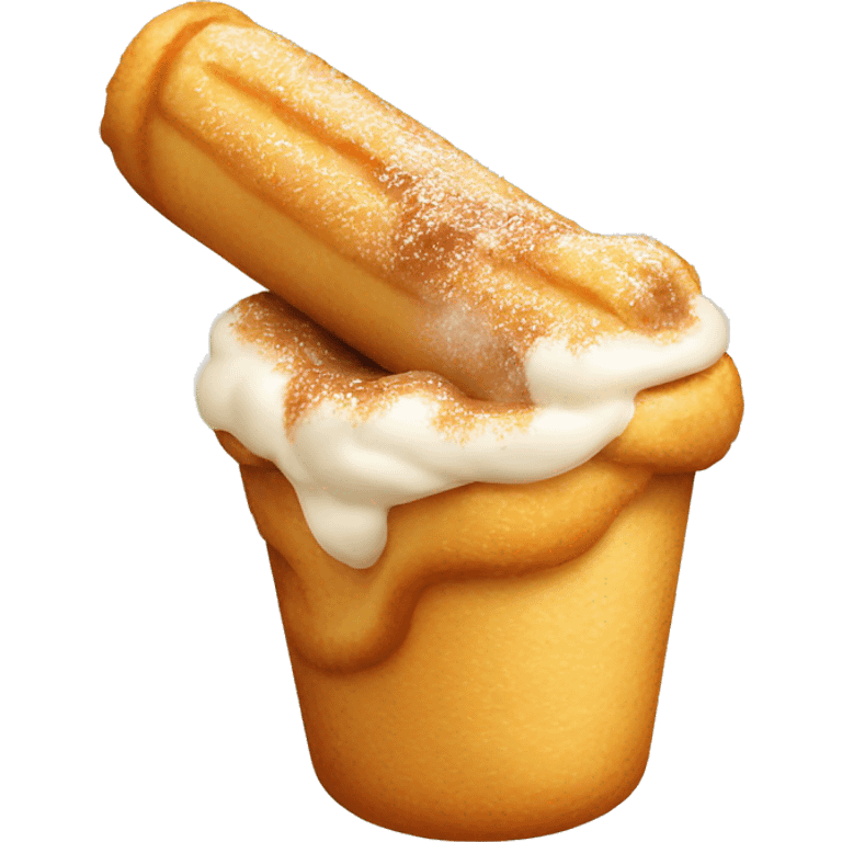 Filled cream churro emoji