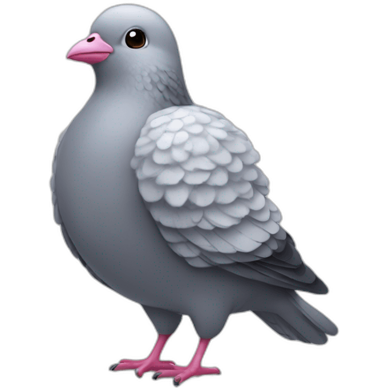 kawai-fluffy-pigeon-holding-a-pen-with-mouth emoji