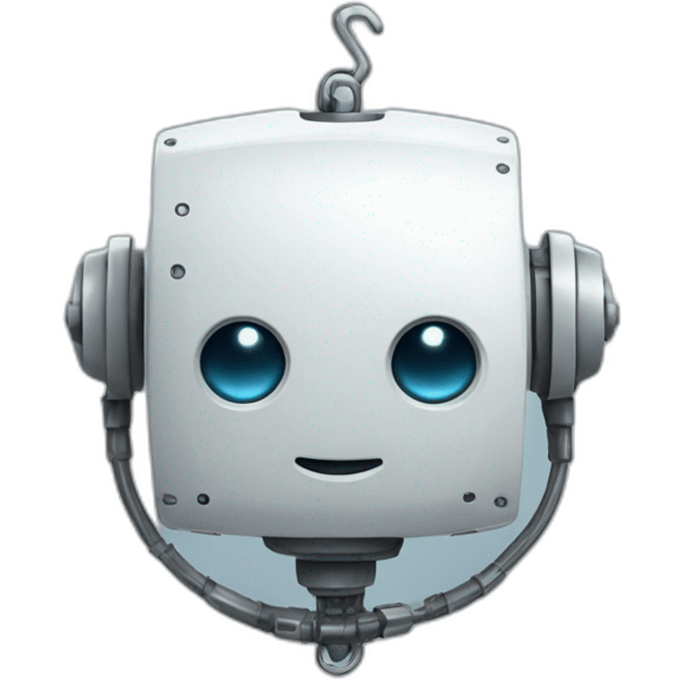 Robot with hook emoji