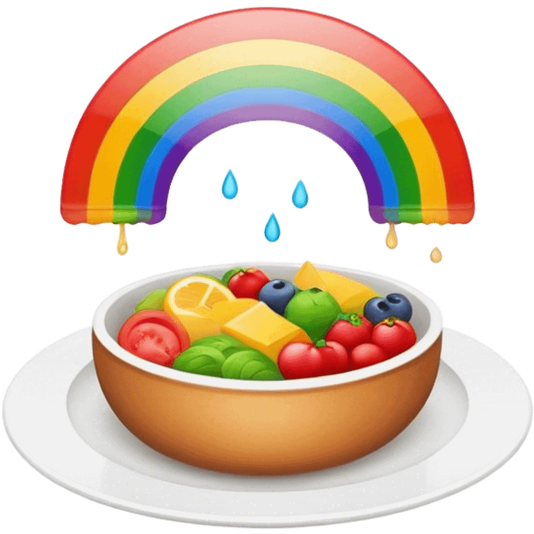 a rainbow meal friendly and minimaslistic emoji