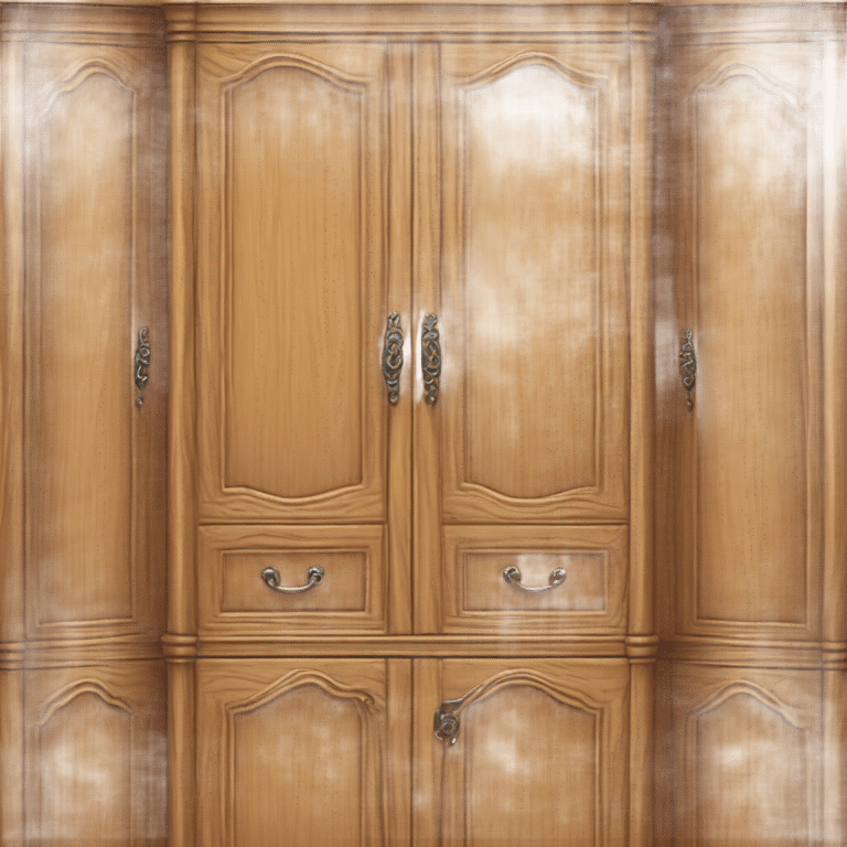 Closed wooden wardrobe emoji