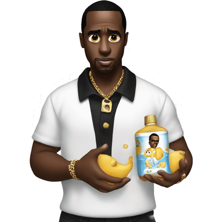 P Diddy holding baby oil emoji