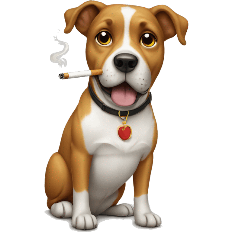 dog with a cigarette  emoji