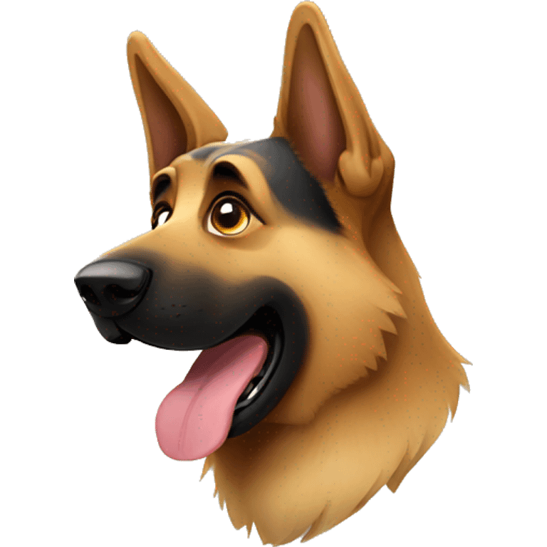 Funny german shepherd called Leo emoji