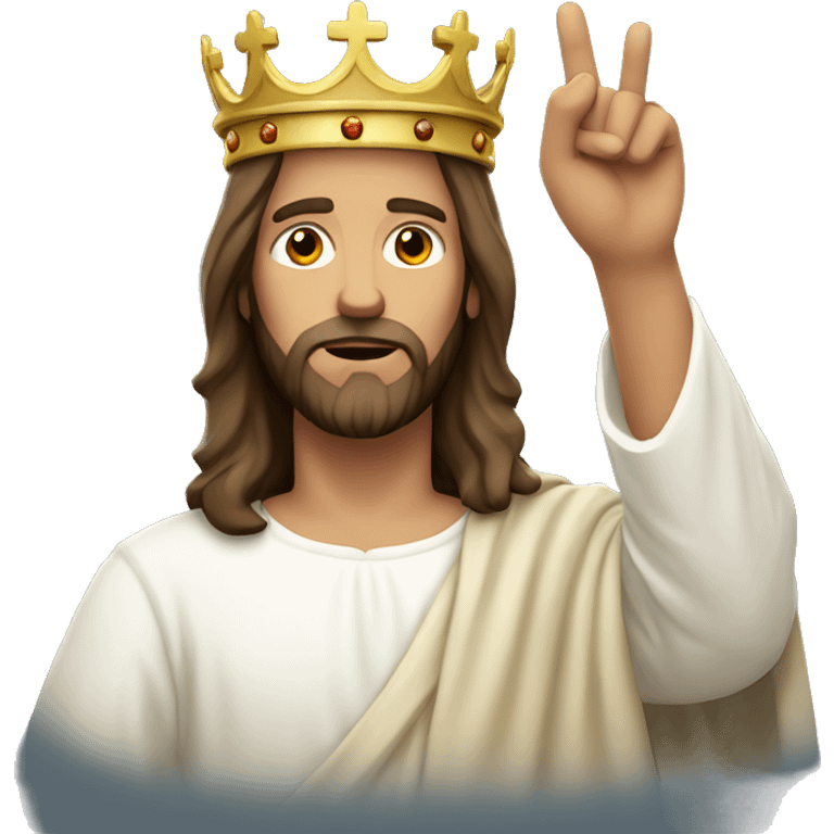 Jesus Christ with a crown  emoji