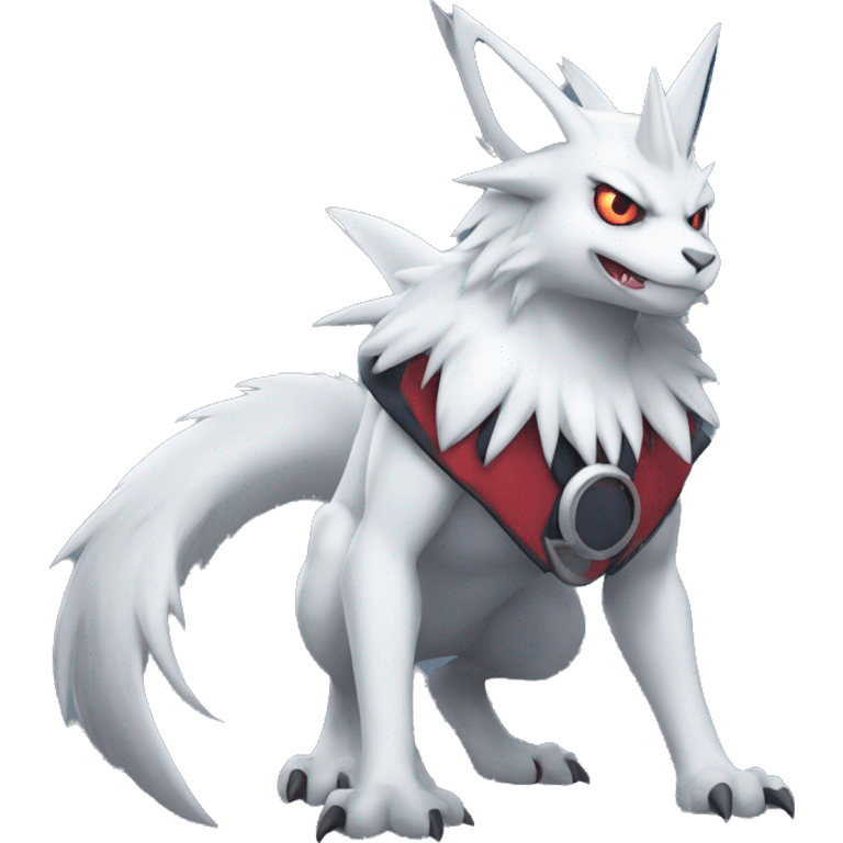 Cool Edgy Nargacuga-Absol-Zangoose-Sneasel-Quilava with a collar on, full body emoji