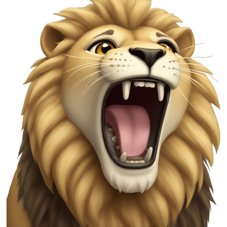 A lion roaring emoji