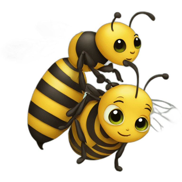 Bee Hugging Bee emoji